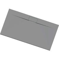 Luxury 900 x 2000mm Low Profile Textured Shower Tray and Waste - Grey