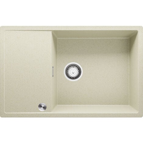 Lavabo Cuisine en Granit 43 x 50 cm Evier 1 bac + Kit de Vidage