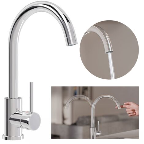 PRIMAGRAN Robinet de cuisine 5010, Robinet d'évier rotation 360°, Robinet haute pression, Chrome (1/5)