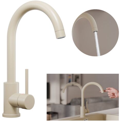 Primagran – Robinet de cuisine mitigeur 5010 – Bec pivotant 360° – Acier inoxydable – Économie d'eau – Installation facile (1/5)