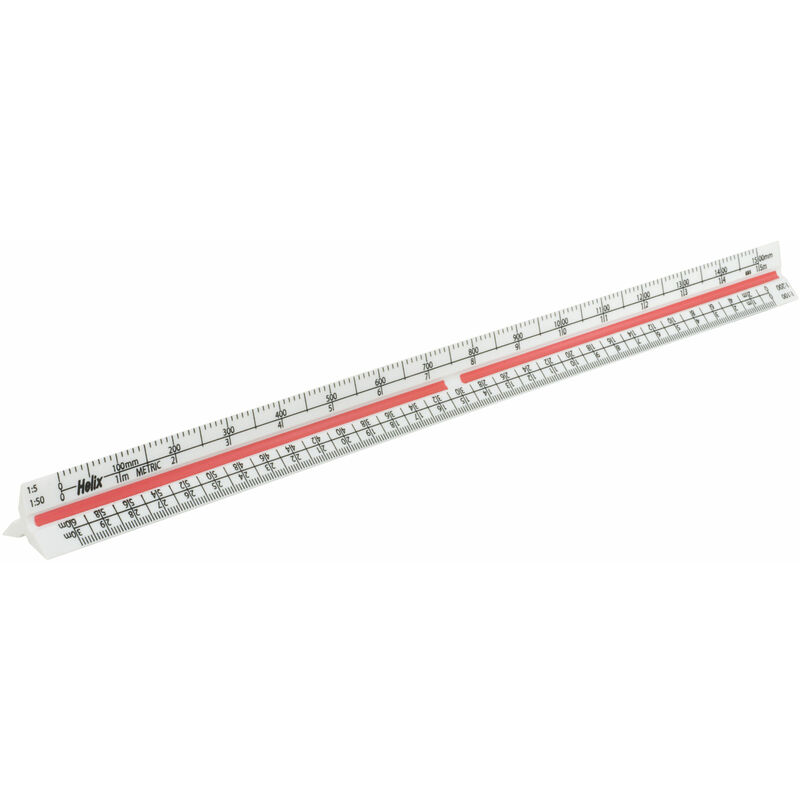 Faithfull Tri-Scale Architect Ruler 11 3/4 (300mm) - Screwfix