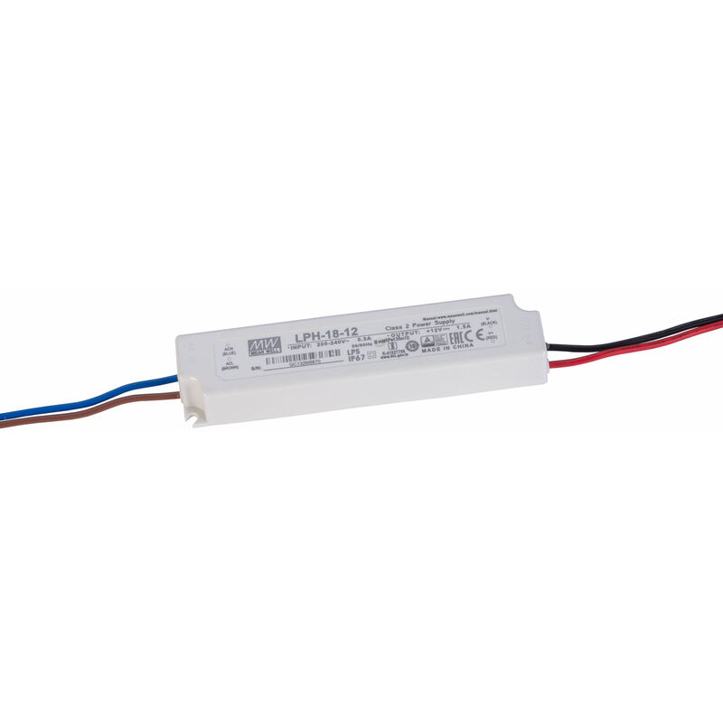 LED STRIP POWER SUPPLY 12V 60W 5A MeanWell LPV-60-12 IP67 RECOND. –