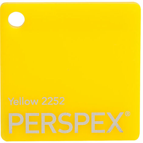 Perspex Cast Acrylic Sheet 600 x 400 x 3mm Solid Yellow