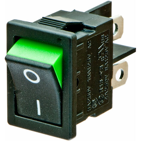 SCI R13 73A2 GREEN DPST Visible On Rocker Switch Green