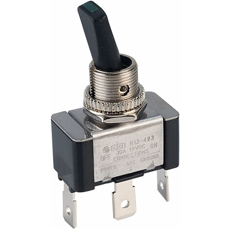 SCI R13 423L B G GREEN SPST LED Tip Toggle Switch Green