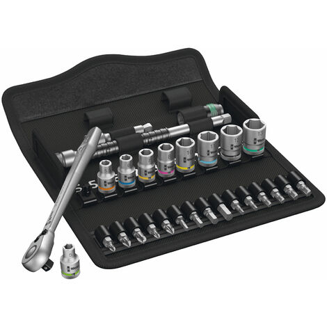 Wera 05004018001 Zyklop 8100 SA8 Slim Ratchet & Socket Set 1/4