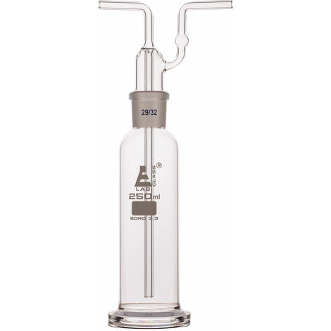 LabGlass Drechsel's Glass Bottle 250ml with Interchangeable Joint Head B29