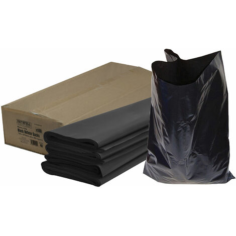 35 x 70 HEAVY DUTY EXTRA LARGE CLEAR PLASTIC POLYTHENE RUBBLE BAGS