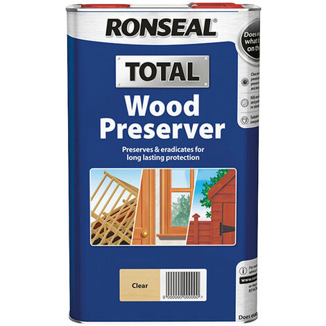 Ronseal 37658 Total Wood Preserver Clear 5 litre