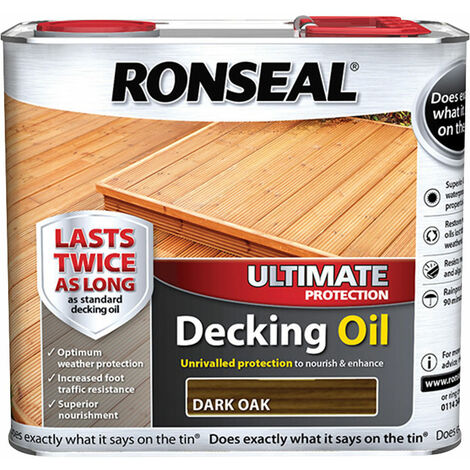 Ronseal Ultimate Protection Decking Oil - Garden Sun Rain Protection - 2.5 & 5 L