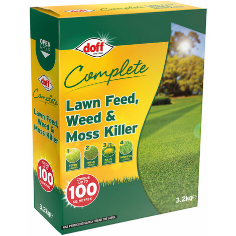 DOFF F-LM-100-DOF-04 Complete Lawn Feed, Weed & Moss Killer 3.2kg