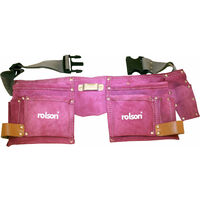 Rolson 68630 Pink Double Leather Tool Pouch