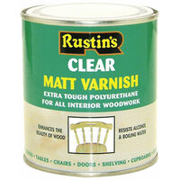 Rustins POMC500 Polyurethane Varnish Matt Clear 500ml