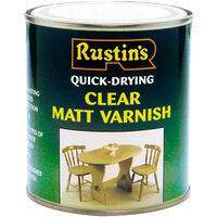 Rustins AVMC500 Quick Dry Varnish Matt Clear 500ml