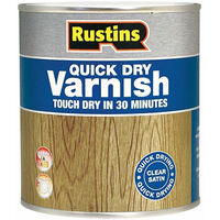 Rustins VSWA500 Quick Dry Varnish Satin Walnut 500ml