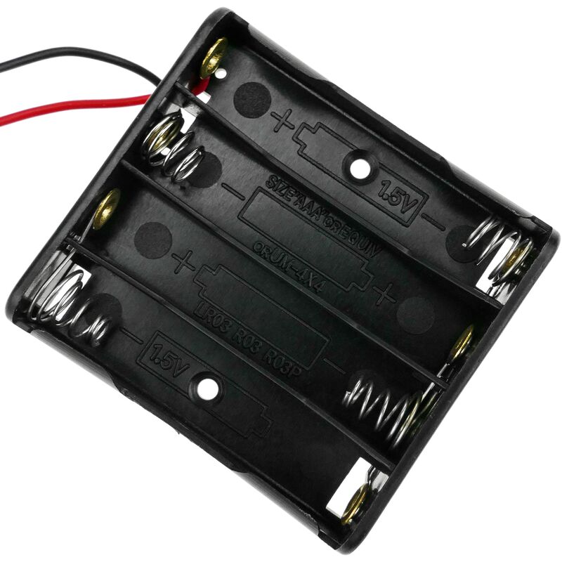Batteriefach Batteriehalter für 2 AAA LR03 1,5V Batterien - Cablematic