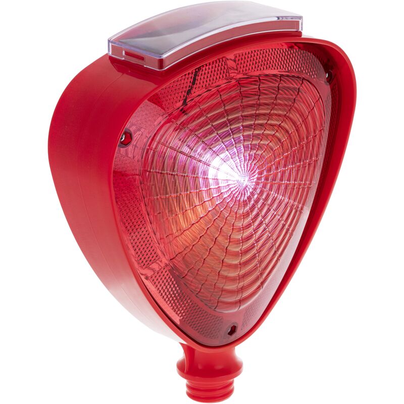 PrimeMatik - Lampe mit blinkendem Signalsolarlicht für Leitkegel 22 cm