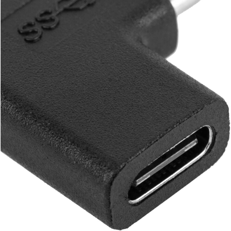 BeMatik - USB 3.1 Typ C Stecker auf Buchse 90 Grad Adapter
