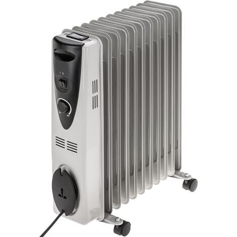 PrimeMatik - 11-Element-Ölkühler mit Thermostat und 2500 W Leistung mit  Rädern