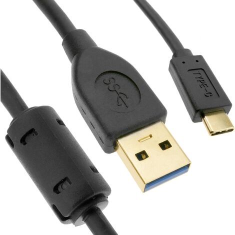 Bematik Usb C Stecker Auf Usb A Stecker M Kabel Mit Ferriten Und Goldanschl Ssen