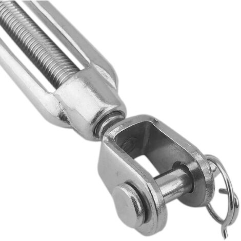 Cablematic Spannschloss Für Stahlseil – Gabel-Gabel-Modell, 8mm Gewinde, Edelstahl 304 A2, 17-27 Cm