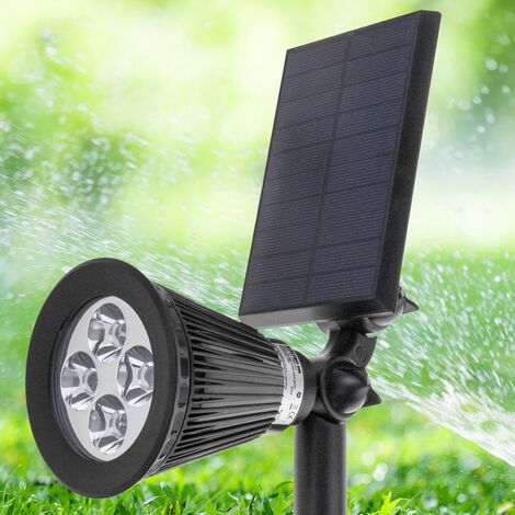 2x Solar Strahler Scheinwerfer Landschaft Yard Outdoor Garten LED Lamp Flutlicht 