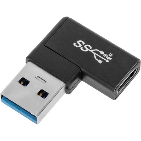 BeMatik - USB 3.0 Typ C Buchse auf USB A Stecker 90 Grad Adapter