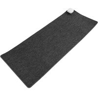PrimeMatik - Heizteppich Thermisches Heizmatte Beheizter Teppich  Pad-Schreibtisch dunkelgrau 80x32cm 77W