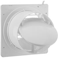 PrimeMatik - Abluftventilator, Lüfter Absaugung von 150 mm Durchmesser, mit Rückschlagventil, für WC Toilette Küche Abstellraum Garage