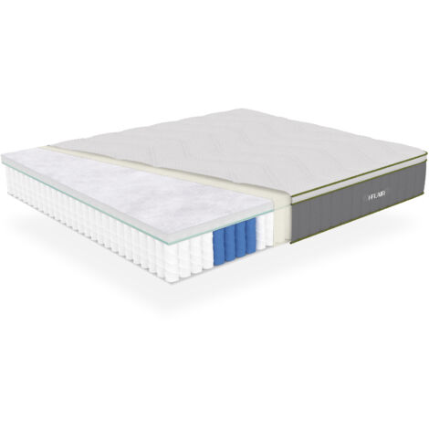 Colchón Verge 200x200x28 cm Híbrido con Muelles Ensacados y Fibra Tencel™ - i-Flair