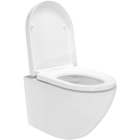 Inodoro Suspendido Foglia 57x36,5x41 Cm | Easy Clean Rimless/Rimfree