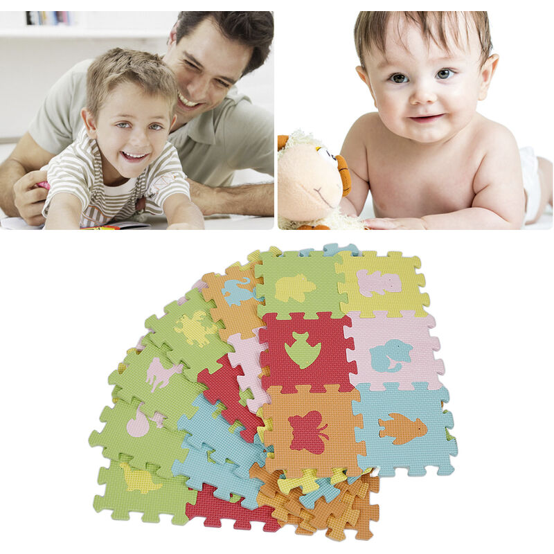 Alfombra puzzle Puzzle EVA de 36 piezas | Alfombra infantil puzzle de letras | Animal