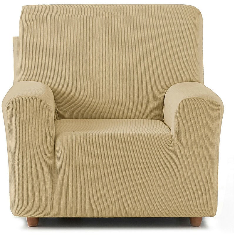 Eiffel Textile Funda sillon elastica protector adaptable beige 1 plaza 70110 cm de rustica.