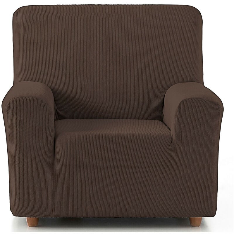 Funda de Sofá Elástica Adaptable. Modelo Rustica. Marron Sillon 1 Plaza