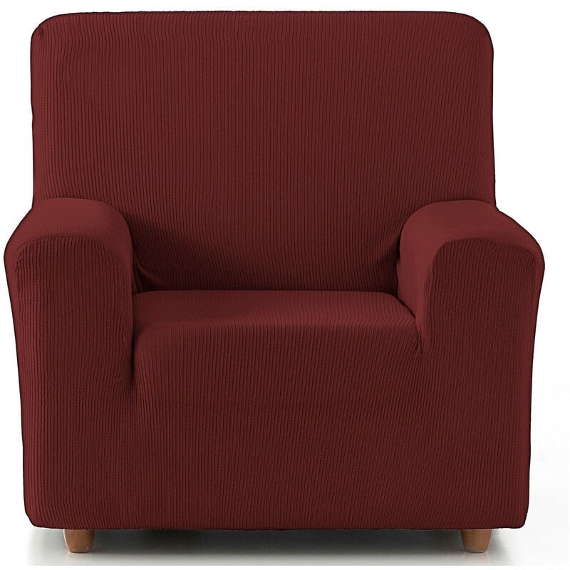 Funda de Sofá Elástica Adaptable. Modelo Rustica. Rojo Sillon 1 Plaza