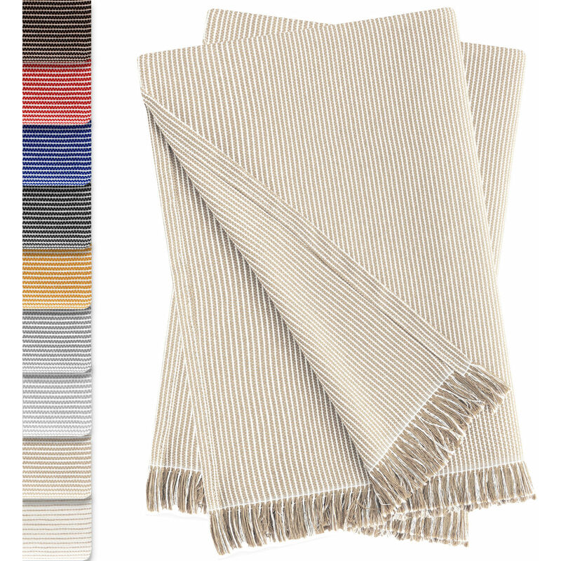 Pack de 2 Plaids Colchas Multiusos 180 x 260 cm Beige