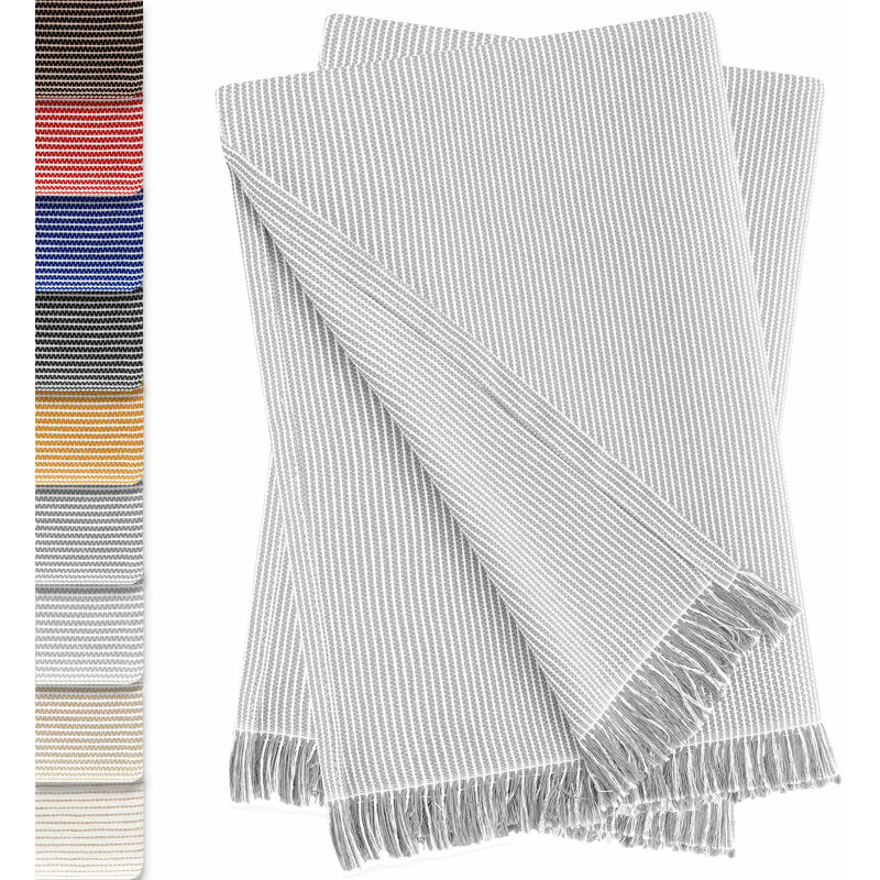 Pack De 2 plaids colchas multiusos 180 x 260 cm gris claro vipalia sofa. para cama. mantas foulard cubresofa