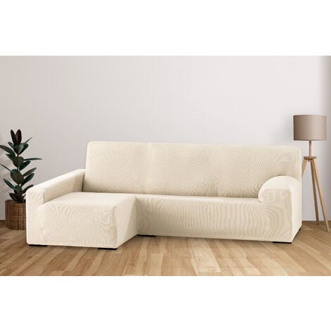 Funda cubre sofa acolchado circulos Beige - Marfil 3 Plazas