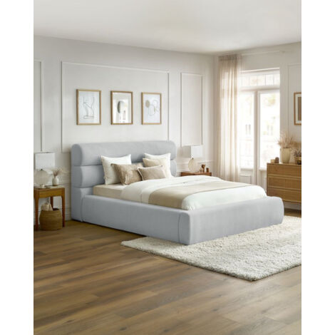 BOBOCHIC - Lit coffre JAGNA 180x200 Gris clair (1/5)