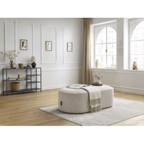 BOBOCHIC - Pouf pour canapé modulable ROUSSEAU tissu chiné Beige (1/5)
