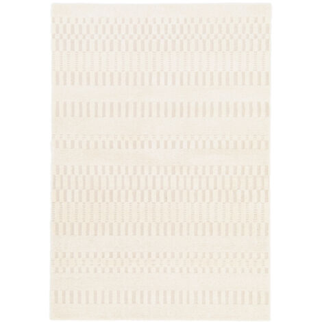 BOBOCHIC - Tapis poils ras JOEL motif abstrait 160x230 Beige (1/5)