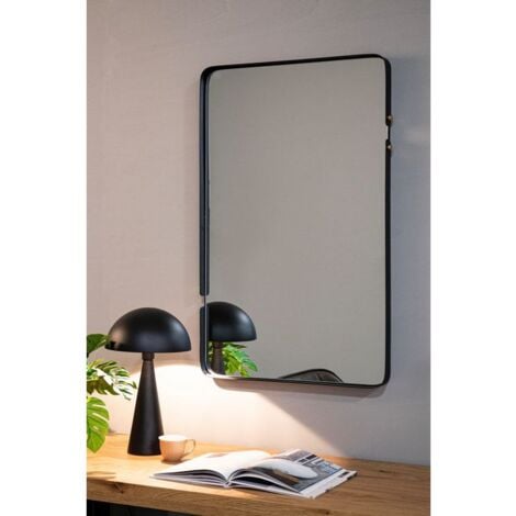 Lampe de table Mirror Verre noir,miroir 1 ampoule 60cm