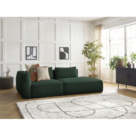 Canapé à 2 places,Sofa pour Salon,Banquette Vert foncé 140 cm Velours CFW80737
