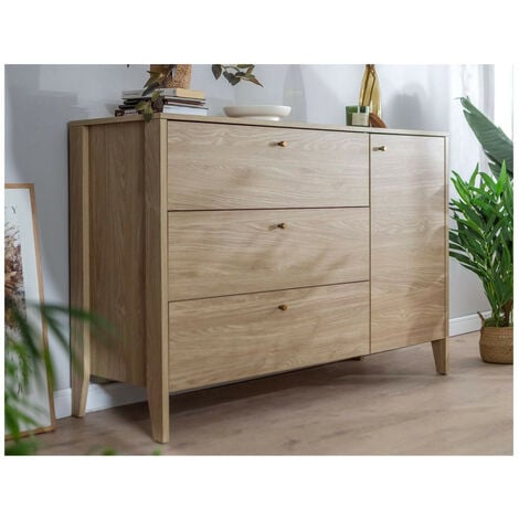 BOBOCHIC - Commode 1 porte 3 tiroirs MADDY
