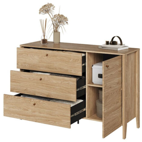 BOBOCHIC - Commode 1 porte 3 tiroirs MADDY