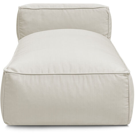 BOBOCHIC - Méridienne sans accoudoir pour canapé de jardin modulable GIULIA avec bâche de protection Beige (1/5)