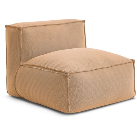 BOBOCHIC - Chauffeuse 1 place sans accoudoir avec bâche de protection pour canapé de jardin modulable BIARRITZ   Orange (1/5)