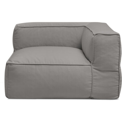 BOBOCHIC - Angle pour canapé de jardin modulable GIULIA avec bâche de protection Gris foncé (1/5)