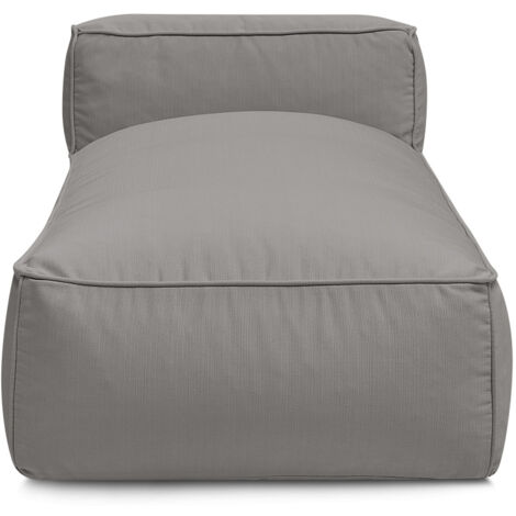 BOBOCHIC - Méridienne sans accoudoir pour canapé de jardin modulable GIULIA avec bâche de protection Gris foncé (1/5)