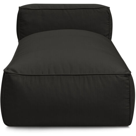 BOBOCHIC - Méridienne sans accoudoir pour canapé de jardin modulable GIULIA avec bâche de protection   Noir (1/5)